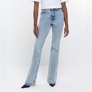 River Island High Waisted Bum Sculpt Flare Jeans – Size 10, Excellent Condition